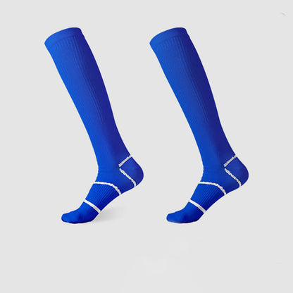 Solid Color Sports Compression Knee High Socks(6 Pairs) - Blue - EU36-45(US3-11) - image 7