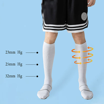Solid Color Sports Compression Knee High Socks(6 Pairs) - image 1