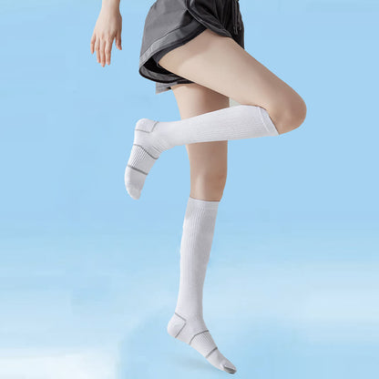 Solid Color Sports Compression Knee High Socks(6 Pairs) - image 2