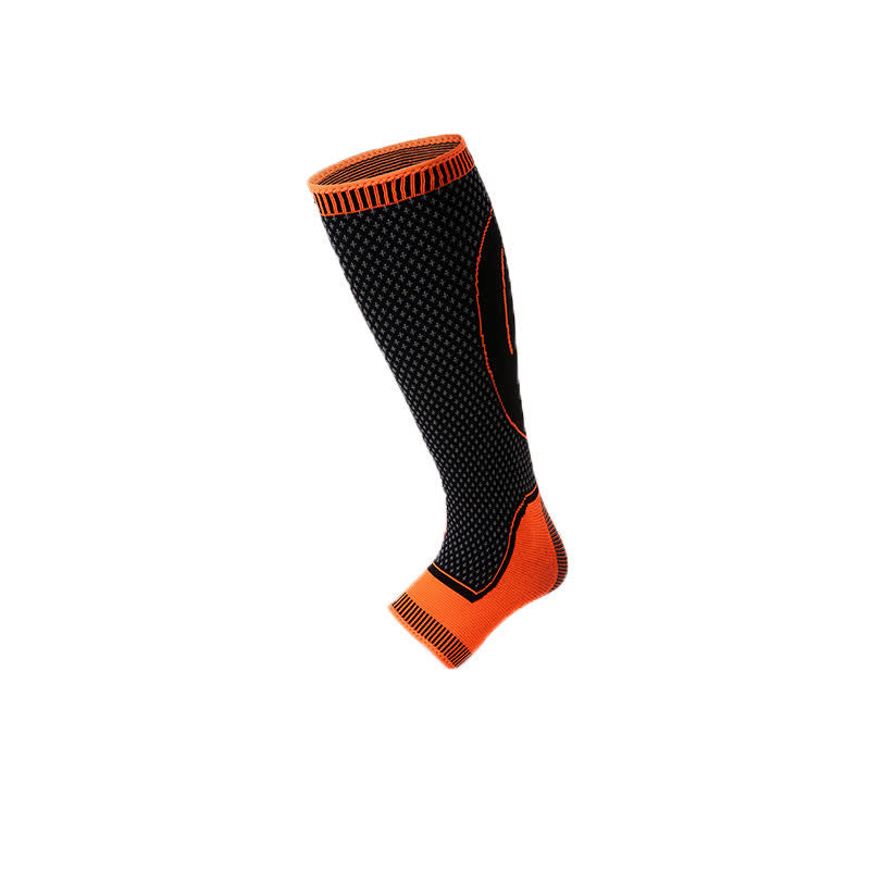 Anti-slip Sports Compression Calf Sleeves - Orange - XL - image 8