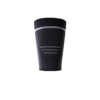 Elastic Knitted Sports Compression Thigh Sleeves - Black - XL - image 7