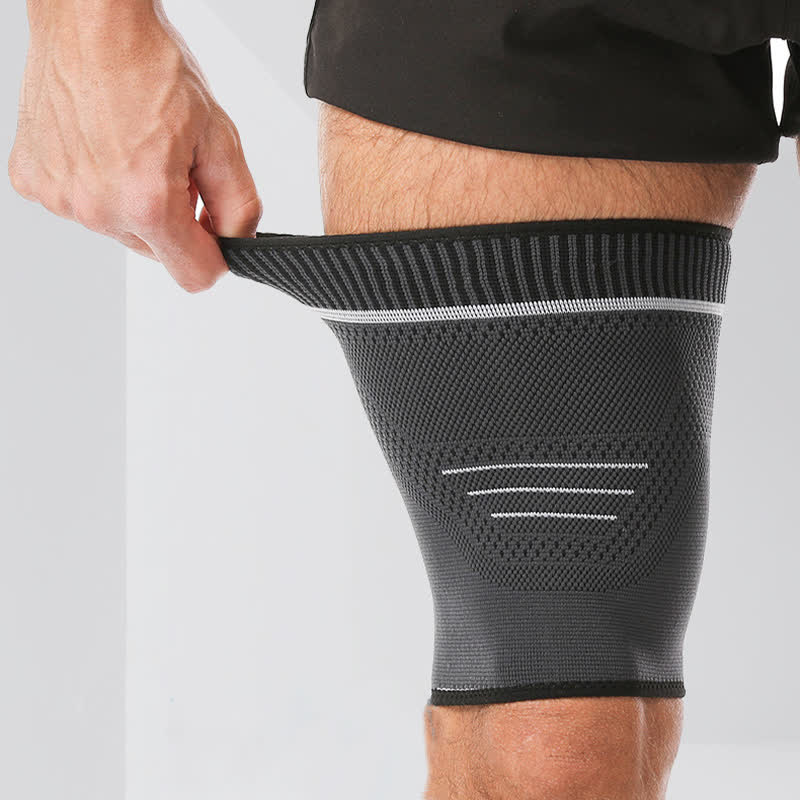 Elastic Knitted Sports Compression Thigh Sleeves - image 5