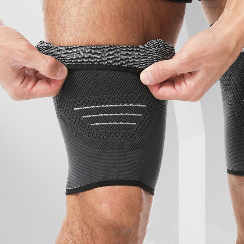 Elastic Knitted Sports Compression Thigh Sleeves - image 6
