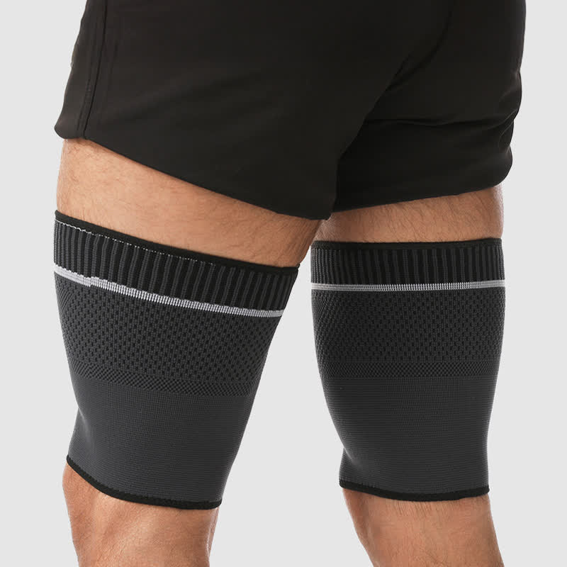 Elastic Knitted Sports Compression Thigh Sleeves - image 3