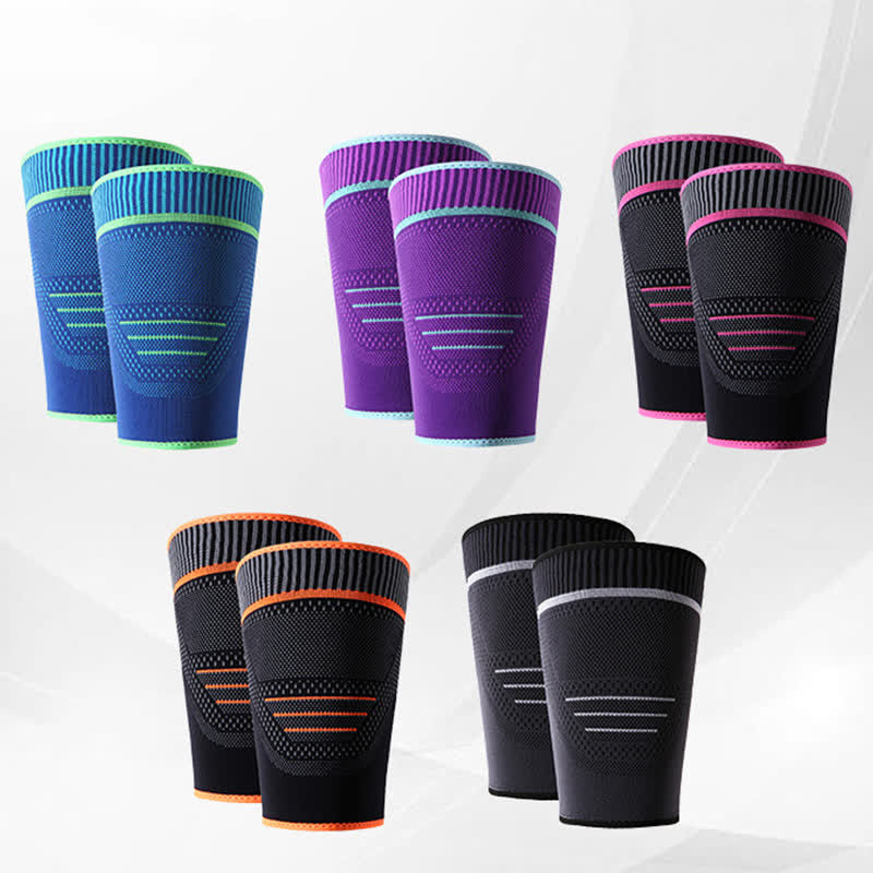 Elastic Knitted Sports Compression Thigh Sleeves - image 1