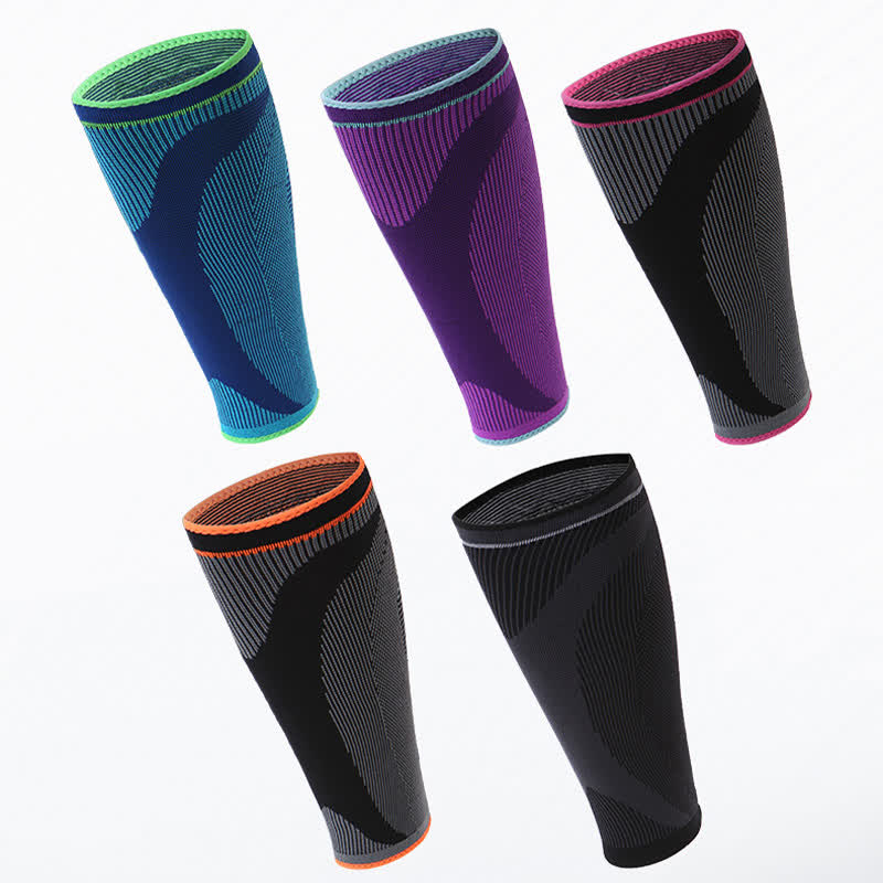 Elastic Knitted Sports Compression Calf Sleeves - image 2
