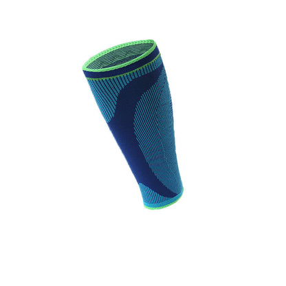 Elastic Knitted Sports Compression Calf Sleeves - Blue - XL - image 8