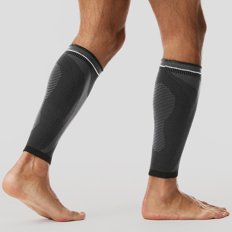 Elastic Knitted Sports Compression Calf Sleeves - image 4