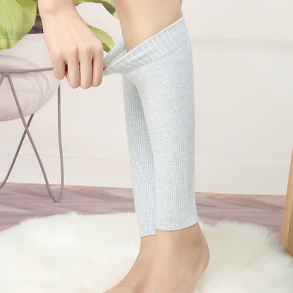 Cotton Solid Color High Elastic Calf Sleeves(2 Pairs) - image 8