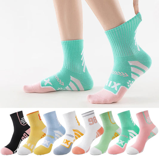 Number Graphics Print Ankle Compression Socks(8 Pairs) - image 0