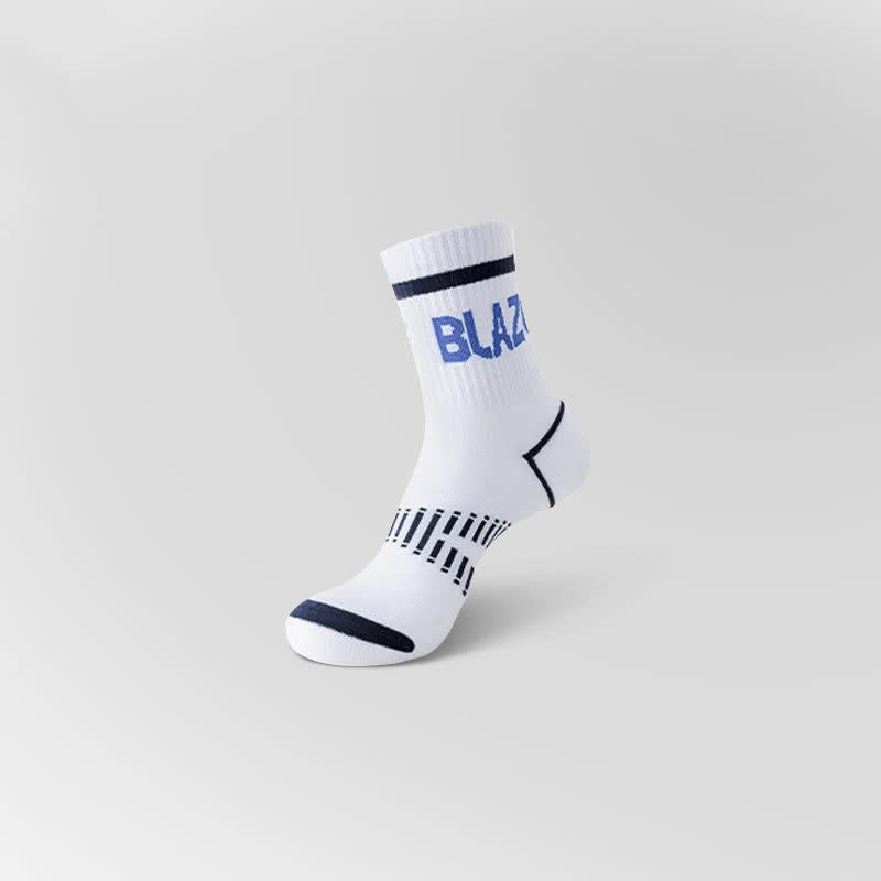 Letter Print Sports Ankle Compression Socks(5 Pairs) - White - EU38-45(US5-11) - image 8