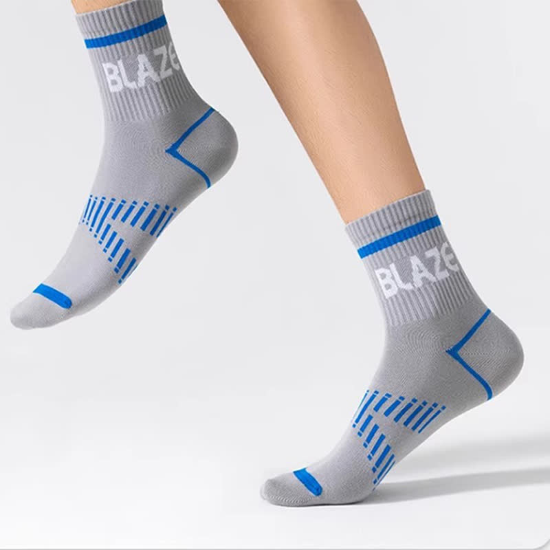 Letter Print Sports Ankle Compression Socks(5 Pairs) - image 9