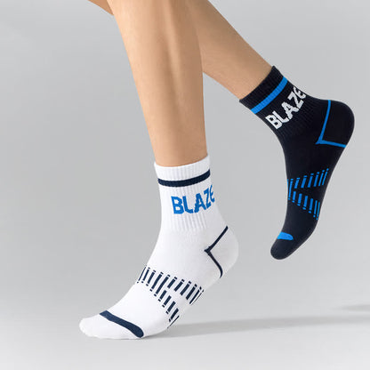 Letter Print Sports Ankle Compression Socks(5 Pairs) - image 3