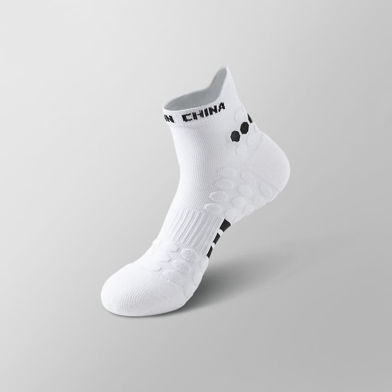 Cotton Non-slip Sports Ankle Compression Socks(4 Pairs) - White&Black - EU39-44(US6-10) - image 3