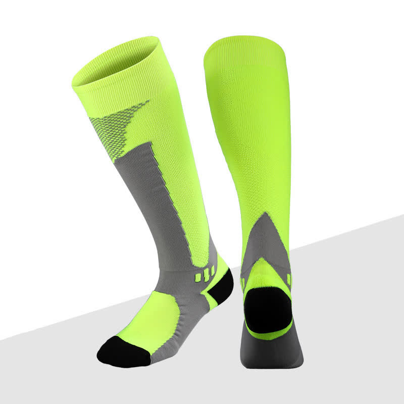 Soccer Sports Compression Knee High Socks(6 Pairs) - Green - EU38-45(US5-11) - image 7