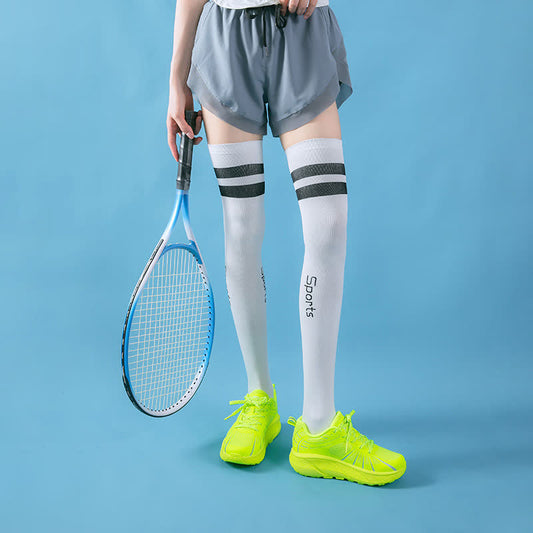 Fitness Compression Thigh High Socks(2 Pairs) - White - EU36-42(US3-8.5) - image 0