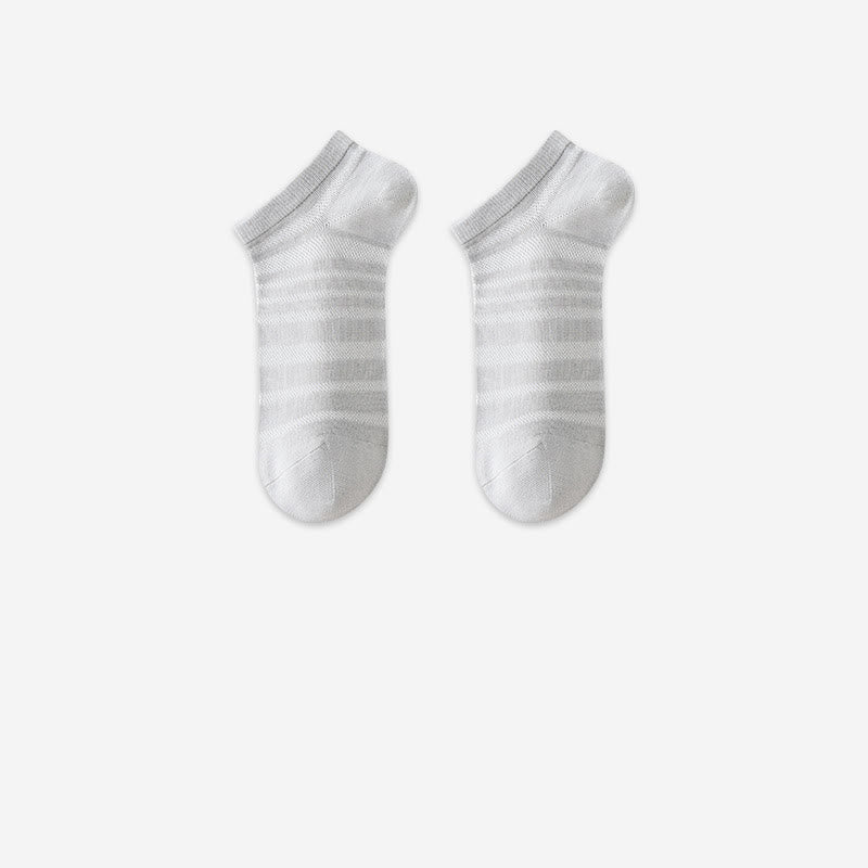 Modal Mesh Breathable Ankle Socks(6 Pairs) - Grey - EU35-40(US3-7) - image 13