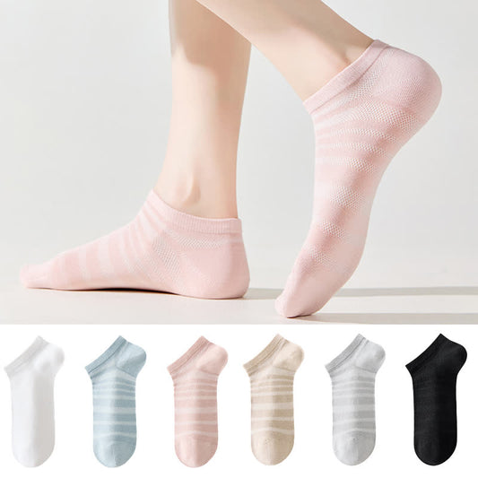 Modal Mesh Breathable Ankle Socks(6 Pairs) - image 0