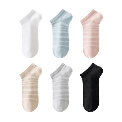 Modal Mesh Breathable Ankle Socks(6 Pairs) - Multicolor - EU35-40(US3-7) - image 2