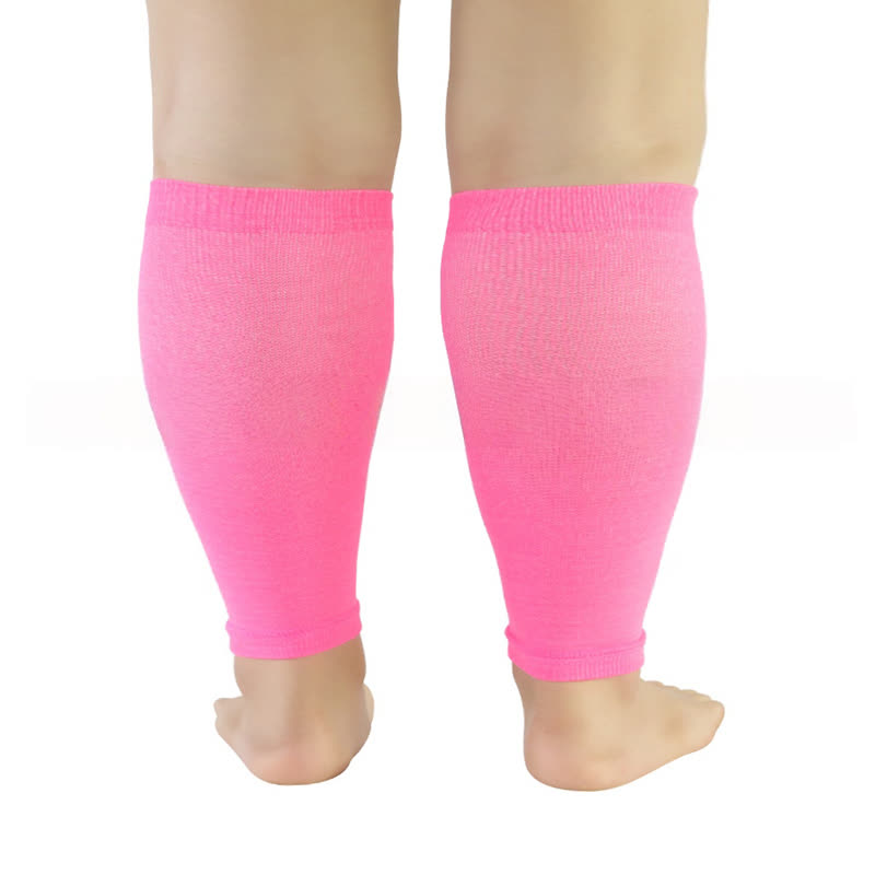 Plus Size Solid Color Calf Compression Sleeves - Pink - 5XL - image 9