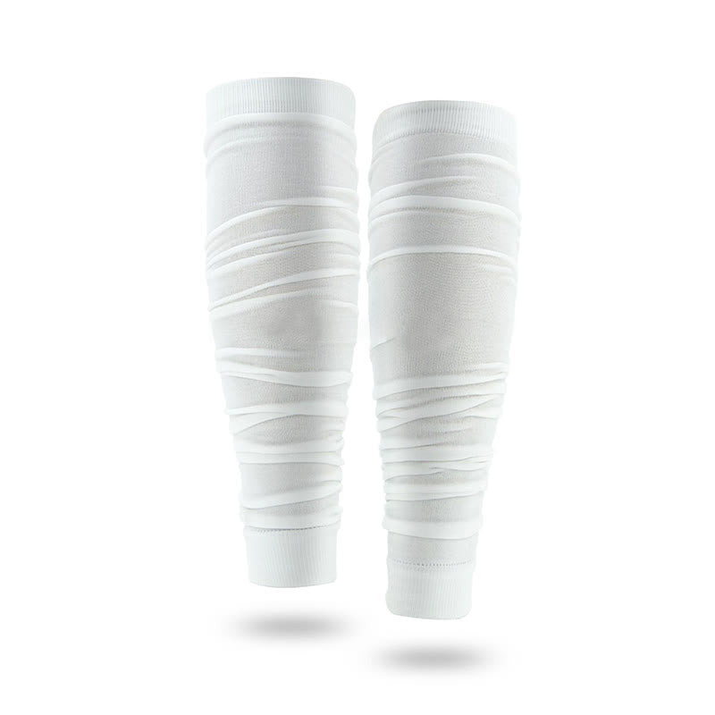 Outdoor Ruched Compression Calf Sleeves - White - One Size - image 5