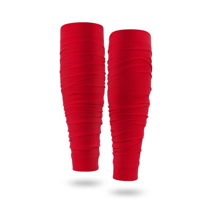 Outdoor Ruched Compression Calf Sleeves - Red - One Size - image 7