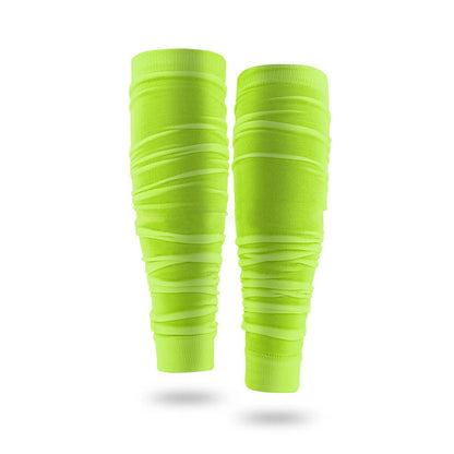 Outdoor Ruched Compression Calf Sleeves - Green - One Size - image 11