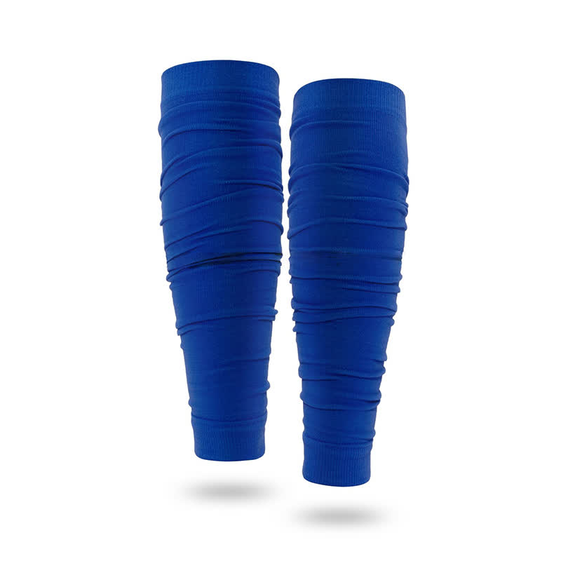 Outdoor Ruched Compression Calf Sleeves - Blue - One Size - image 8
