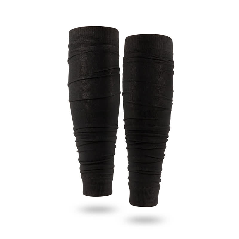 Outdoor Ruched Compression Calf Sleeves - Black - One Size - image 6