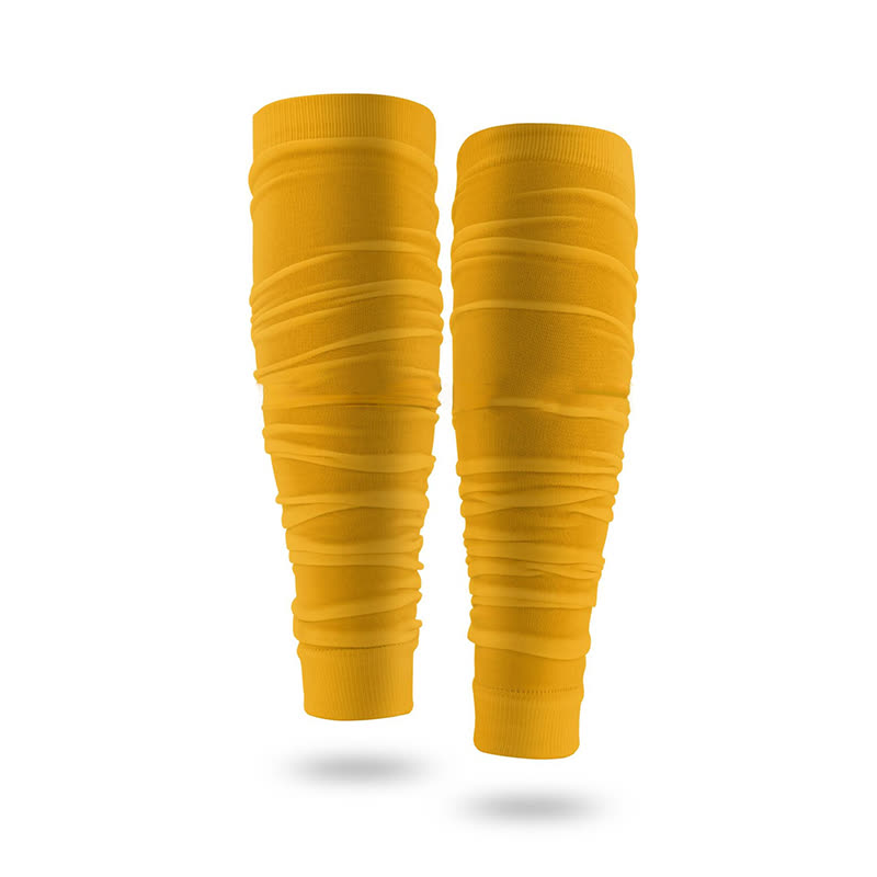 Outdoor Ruched Compression Calf Sleeves - Orange - One Size - image 4