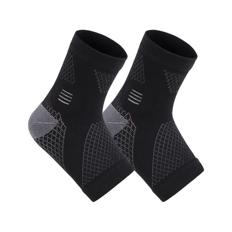 High Elastic Ultra-thin Sports Compression Ankle Braces - Black - XL - image 4