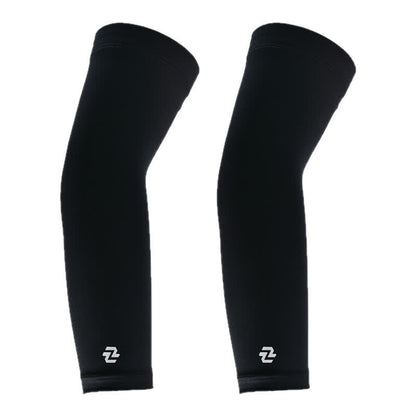 Lightweight Breathable Sports Compression Arm Sleeves - Black - XL - image 1