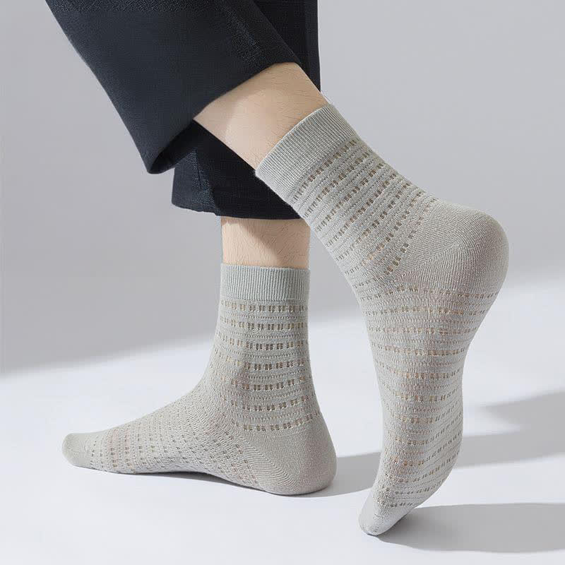 Mesh Hollow Bamboo Fiber Ankle Socks(5 Pairs) - image 5
