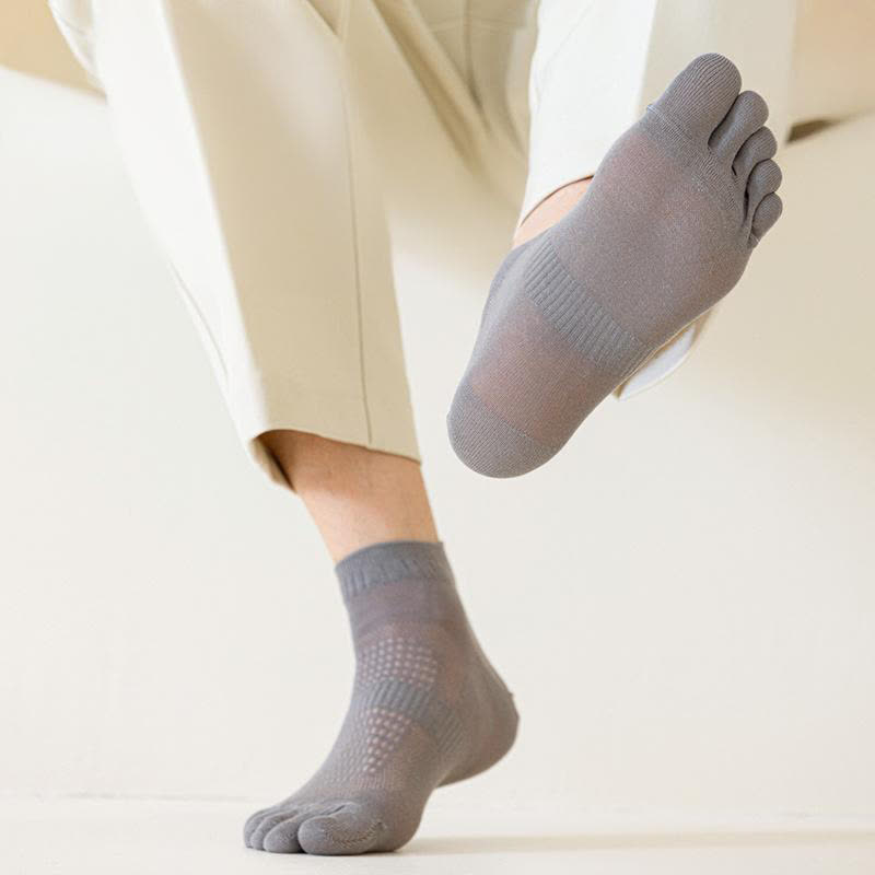 Pure Cotton Mesh Five-toe Ankle Socks(3 Pairs) - image 14