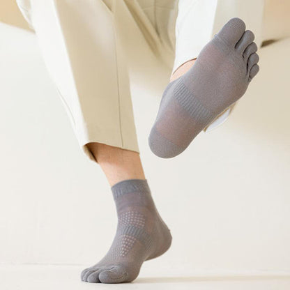 Pure Cotton Mesh Five-toe Ankle Socks(3 Pairs) - image 14