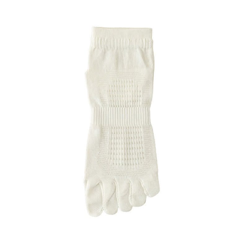 Pure Cotton Mesh Five-toe Ankle Socks(3 Pairs) - White - EU39-45(US6-11) - image 5