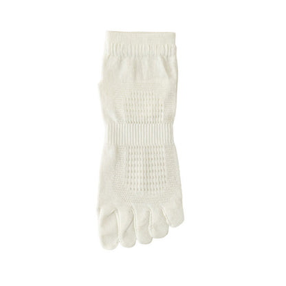 Pure Cotton Mesh Five-toe Ankle Socks(3 Pairs) - White - EU39-45(US6-11) - image 5