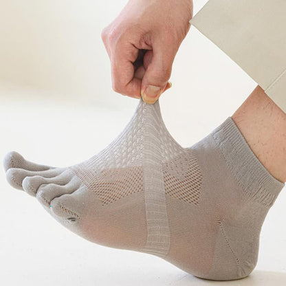 Pure Cotton Mesh Five-toe Ankle Socks(3 Pairs) - image 16