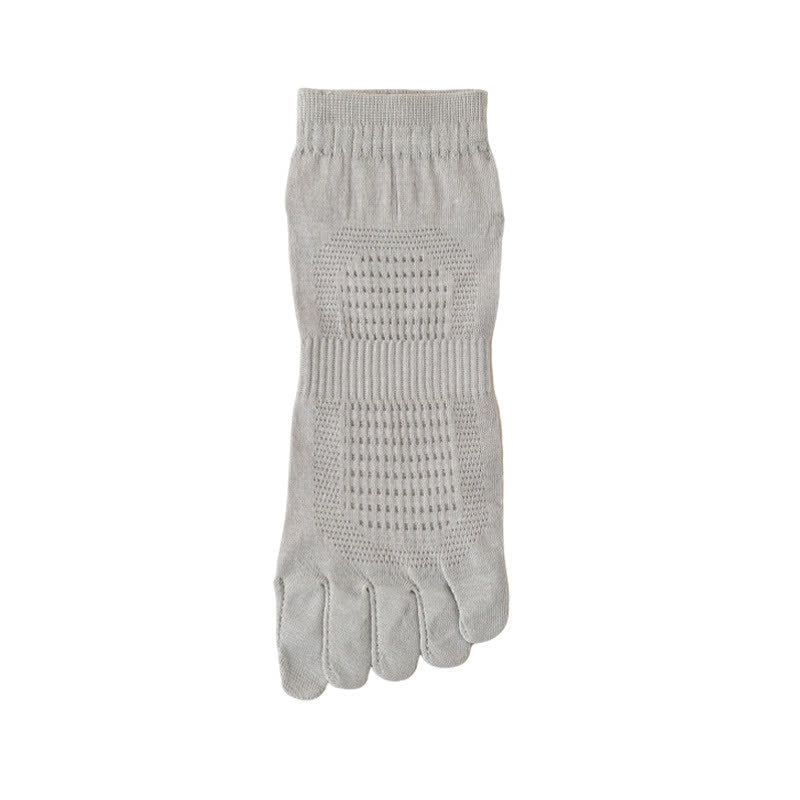 Pure Cotton Mesh Five-toe Ankle Socks(3 Pairs) - Light Gray - EU39-45(US6-11) - image 8