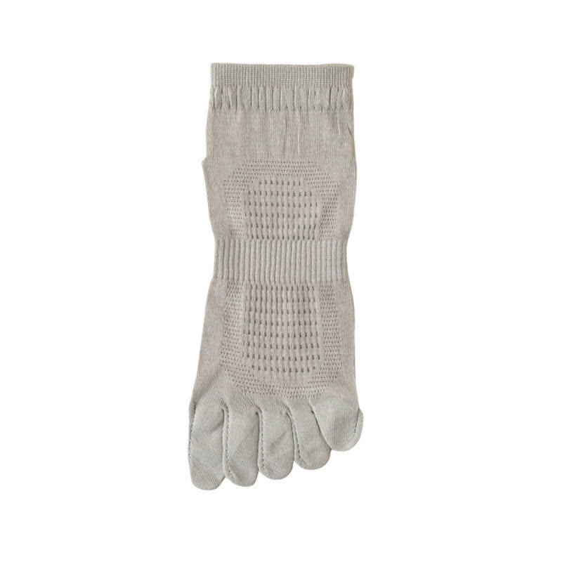 Pure Cotton Mesh Five-toe Ankle Socks(3 Pairs) - Light Green - EU39-45(US6-11) - image 9
