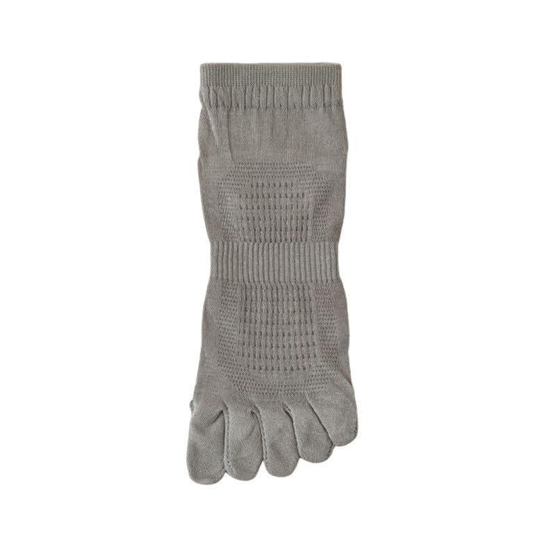 Pure Cotton Mesh Five-toe Ankle Socks(3 Pairs) - Dark Grey - EU39-45(US6-11) - image 11