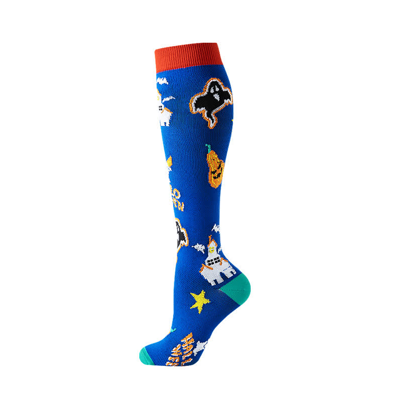 Halloween Skull Ghost Series Compression Socks(5 Pairs) - image 2