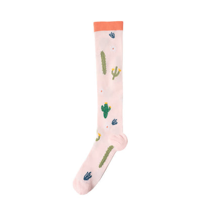 Cute Animal Plant Print Compression Socks(6 Pairs) - image 12