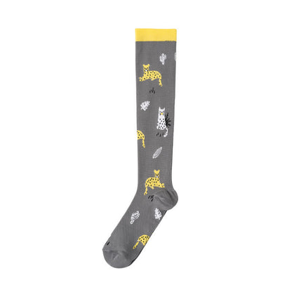 Cute Animal Plant Print Compression Socks(6 Pairs) - image 11
