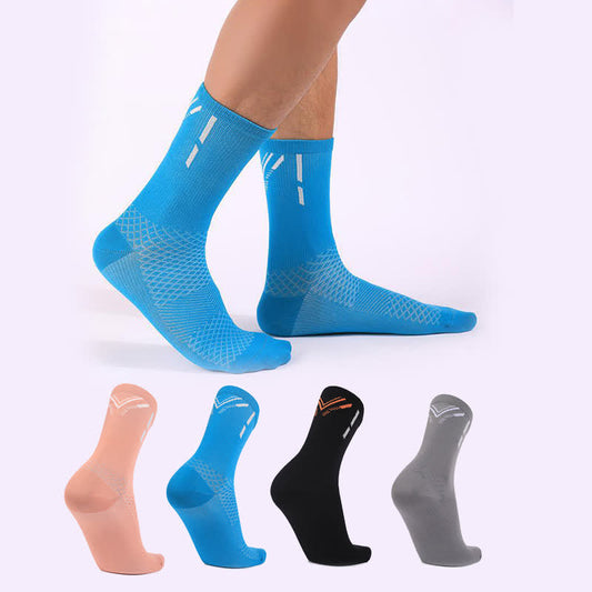 Sports Quick-drying Quarter Compression Socks(4 Pairs) - Multicolor - EU39-45(US6-11) - image 0