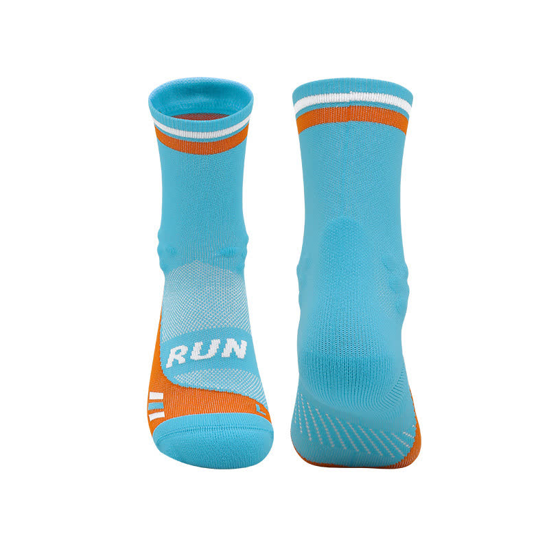 Breathable Quick-drying Quarter Compression Socks(4 Pairs) - Blue - EU39-44(US6-10) - image 8