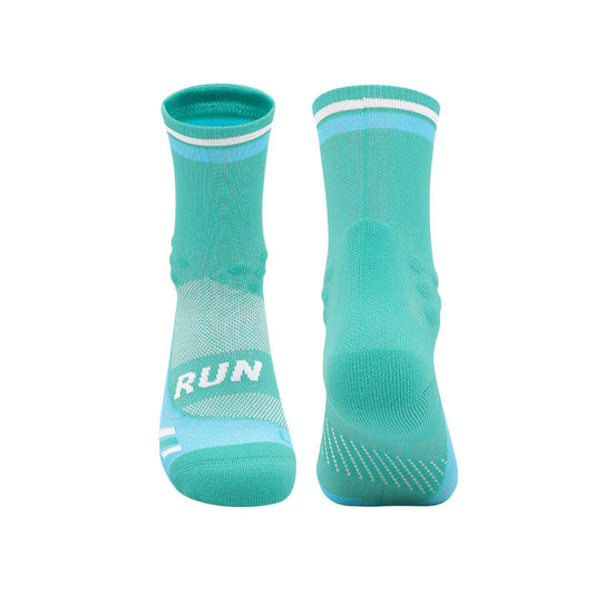 Breathable Quick-drying Quarter Compression Socks(4 Pairs) - Green - EU39-44(US6-10) - image 0
