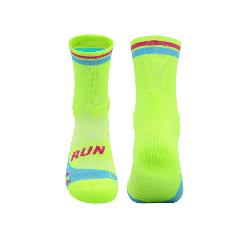 Breathable Quick-drying Quarter Compression Socks(4 Pairs) - Yellow - EU39-44(US6-10) - image 5
