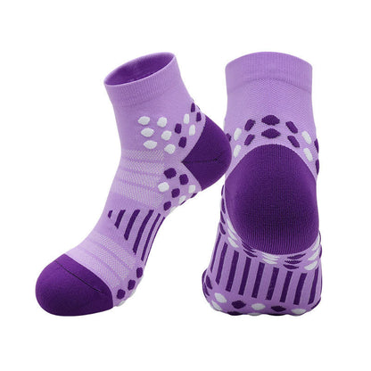 Cycling Ankle Compression Socks with Targeted Support(4 Pairs) - Purple - EU39-44(US6-10) - image 0