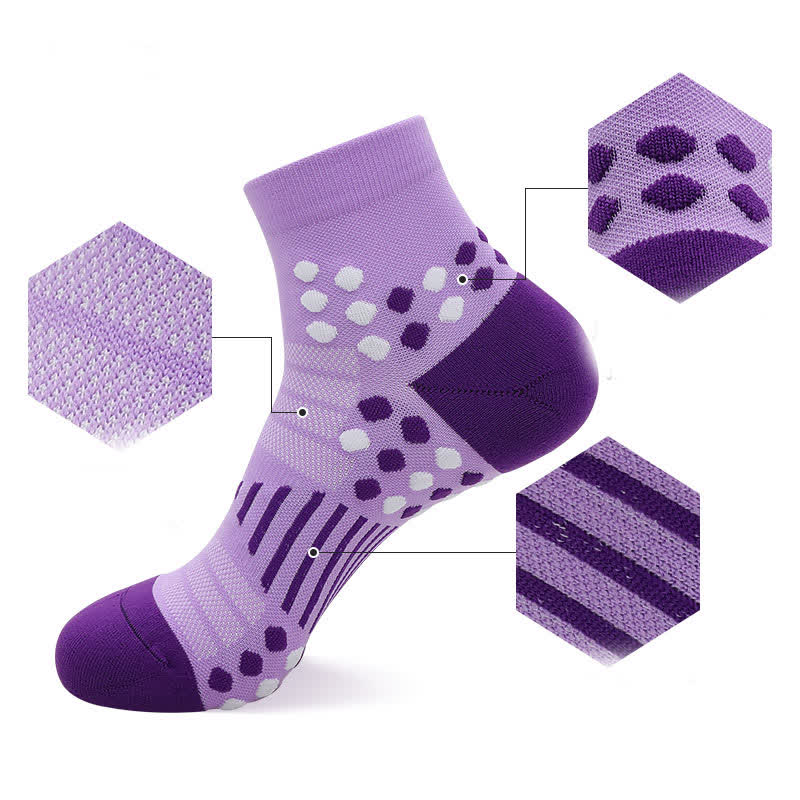 Cycling Ankle Compression Socks with Targeted Support(4 Pairs) - image 1